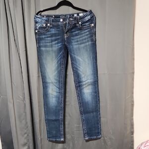 Miss Me Blue Skinny Jeans